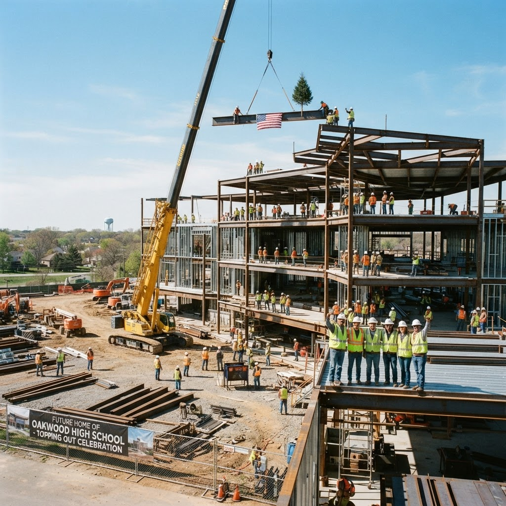 DPSCD Celebrates Topping Out of New Cody High School, Marking Major Milestone Toward 2027 Opening
