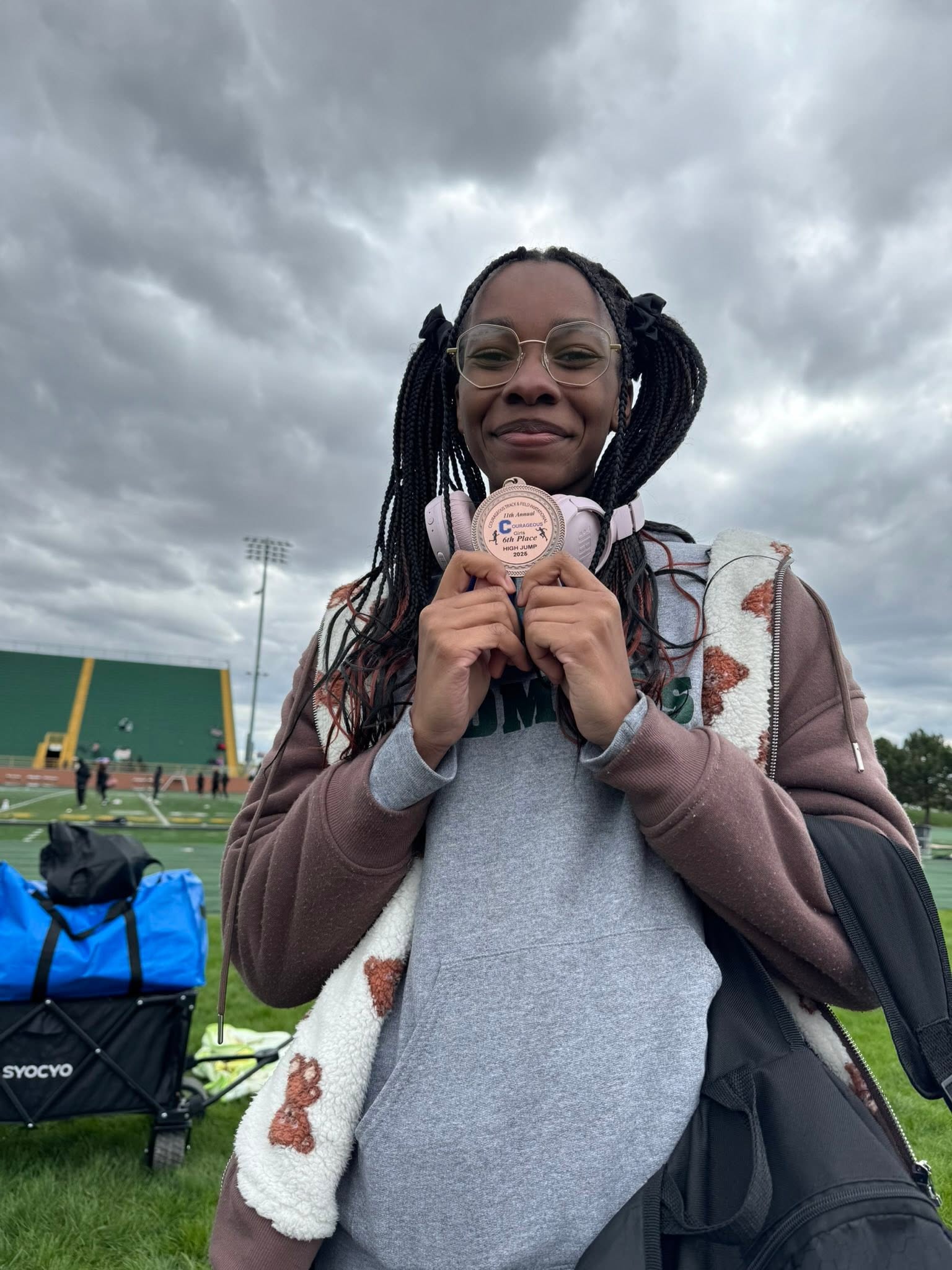 A Track & Field state qualifier in the high jump